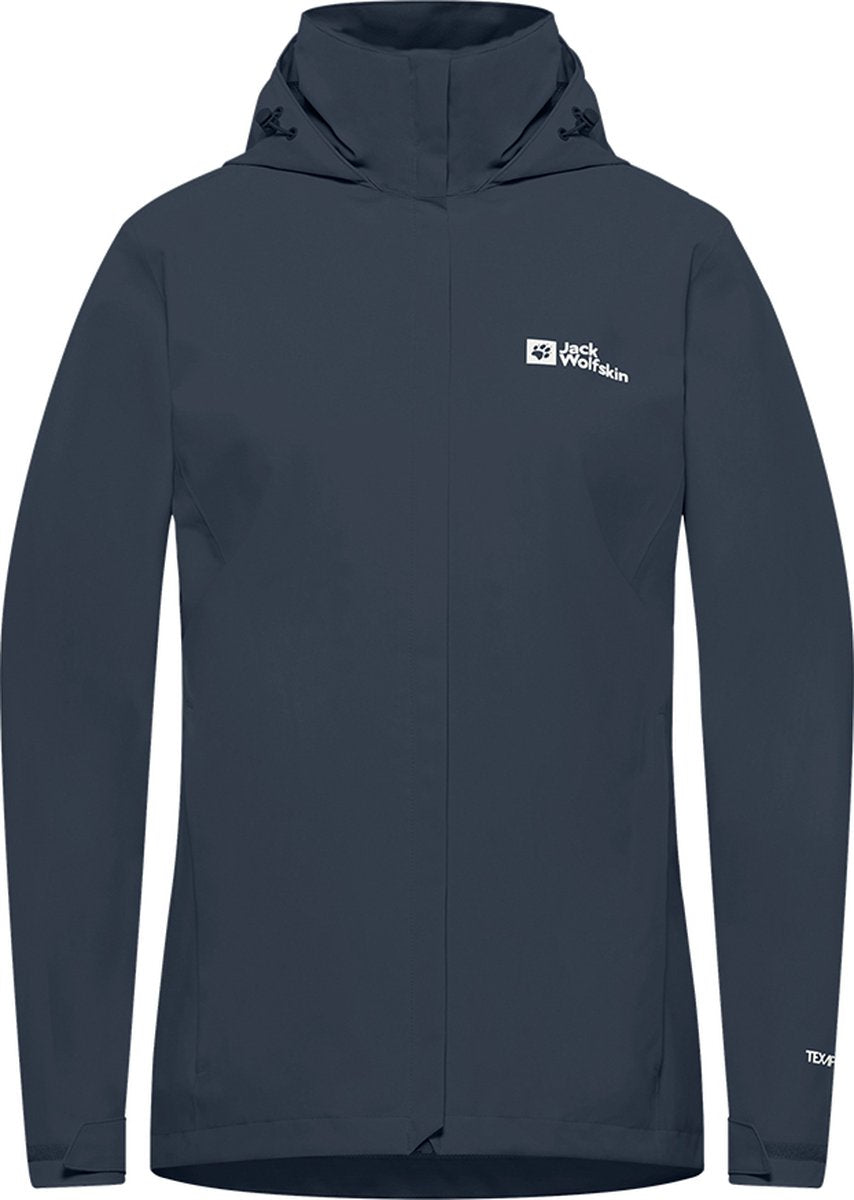 Jack wolfskin trailtime 2l jkt w dames outdoorjas - midnight sky