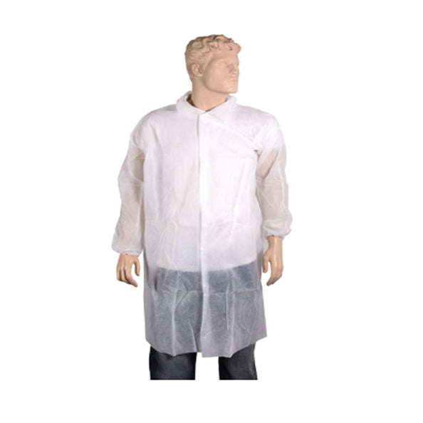 Giacca visitatore in TNT cmt con bottoni a pressione xl bianca (50 pezzi)