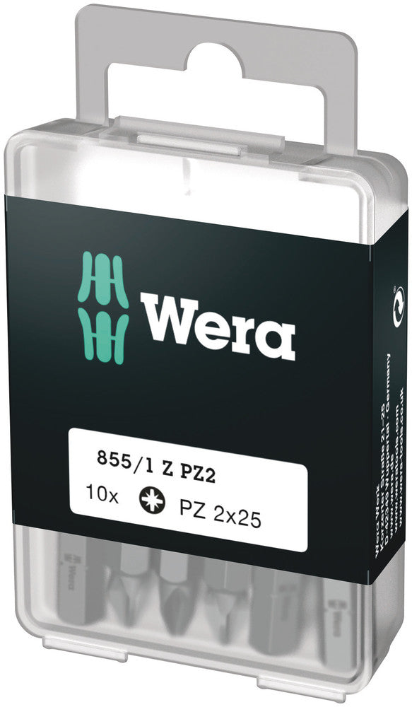 Wera 855 1 z bits pozidriv, pz 2 x 25 mm (caja pro de 10 bits) - 1 pieza(s) - 05072404001