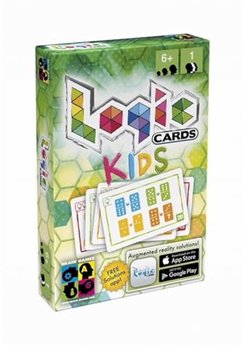 Giochi per il cervello, carte da gioco di logica per bambini, gioco educativo verde.