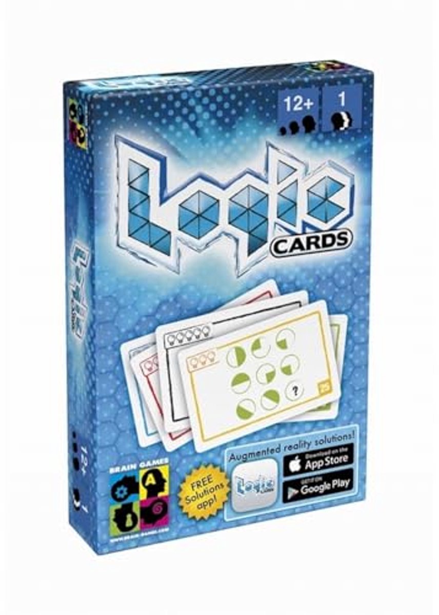 Giochi per il cervello, gioco di carte logiche blu - gioco educativo per bambini.