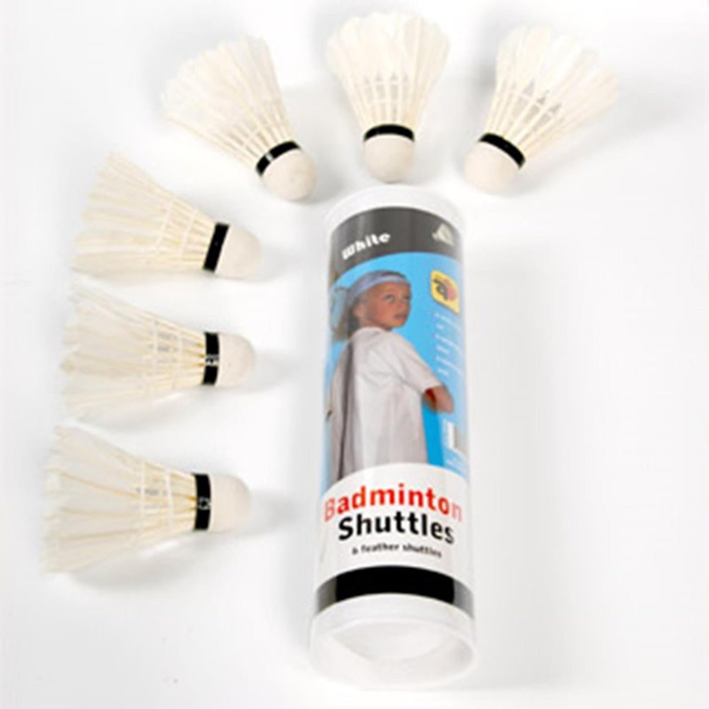 6 plumas transbordas en tubo blanco