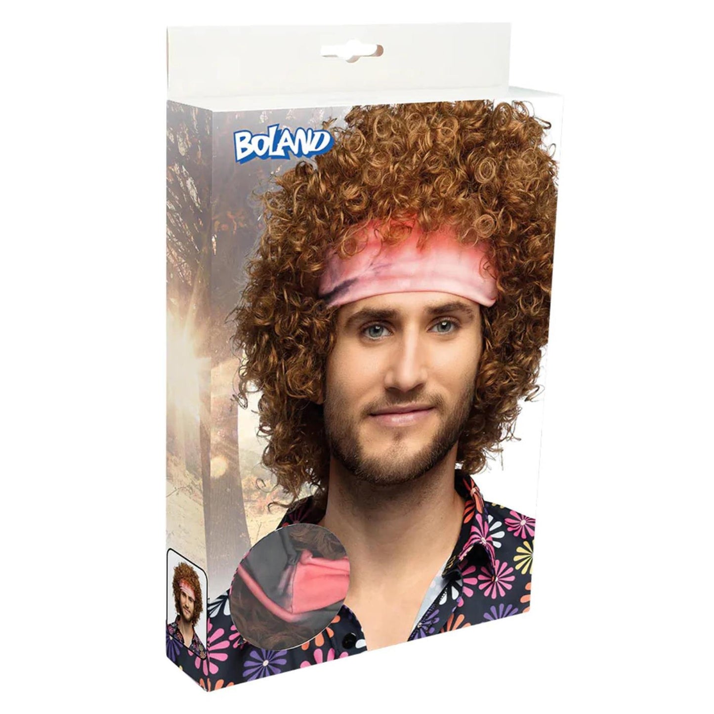 Parrucca Boland con scanalatura hippie e fascia per capelli