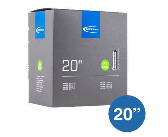 Schwalbe Tubo interno AV7XXL 20 pulgadas 20x4.00 (100-406) AV 40 mm (Fatbike)