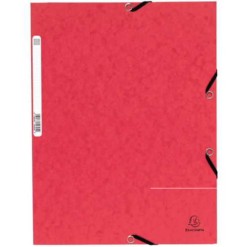 Carpeta elasto 3 solapas a4 roja