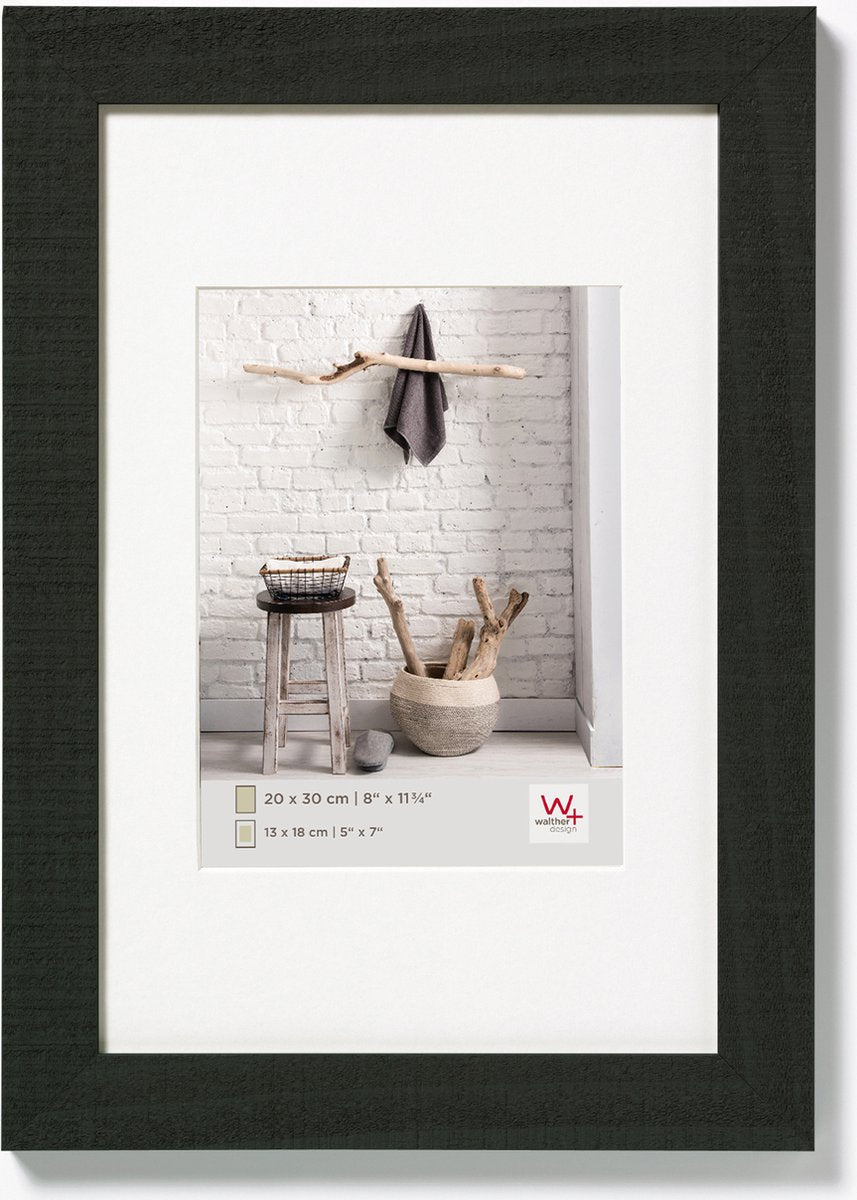 Casa Walther - cornice in legno - misura foto 15x20 cm - nera