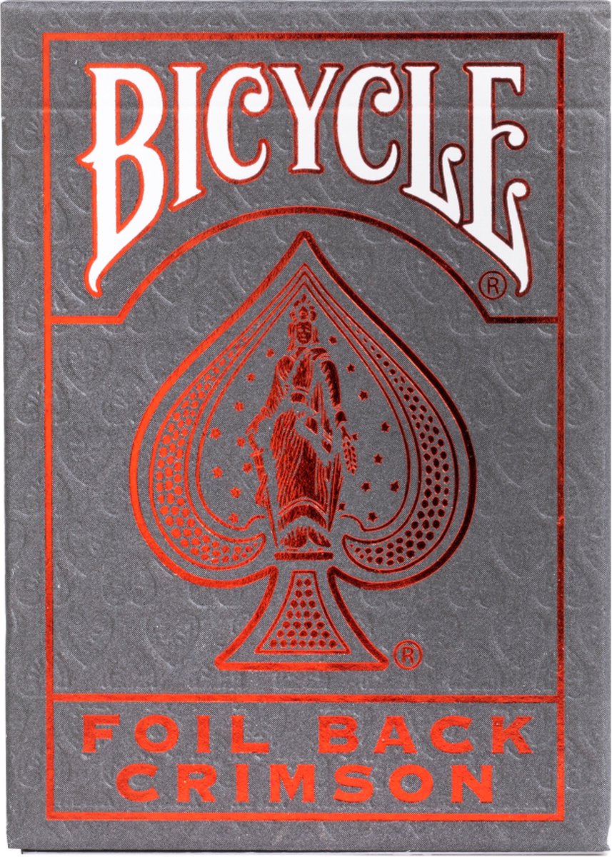 Bicicleta metalluxe carmesí jinete espalda - naipes premium - acabado laminado - póquer - coleccionable