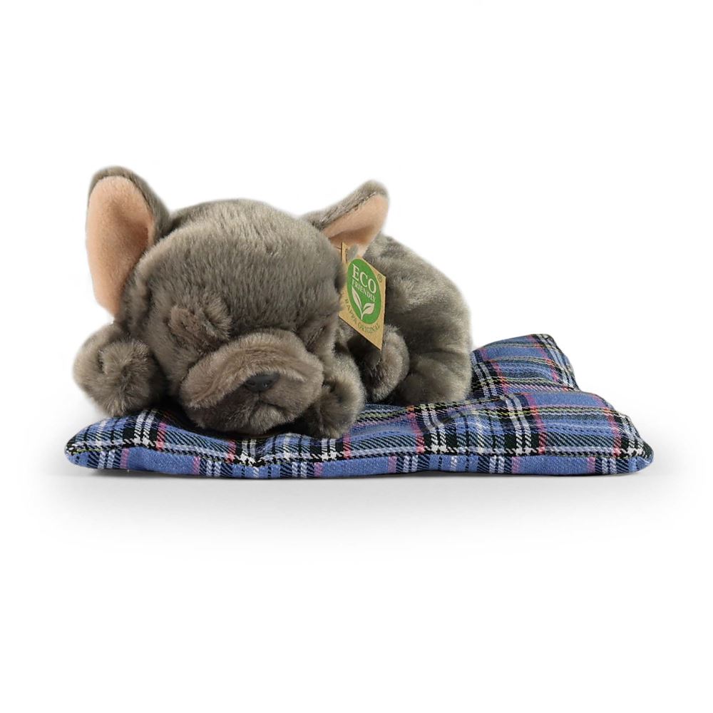 Peluche Bulldog francese su cuscino 23 cm ec
