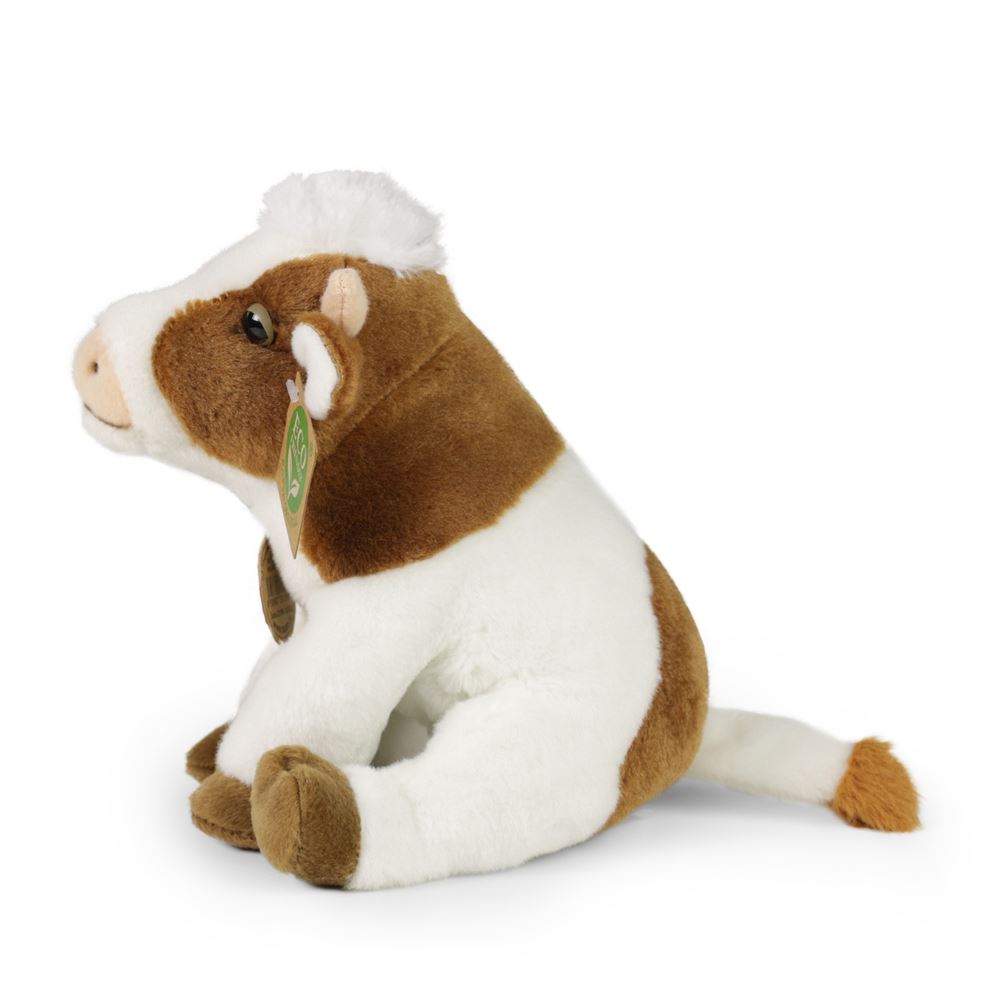 Mucca peluche 18 cm ecologica