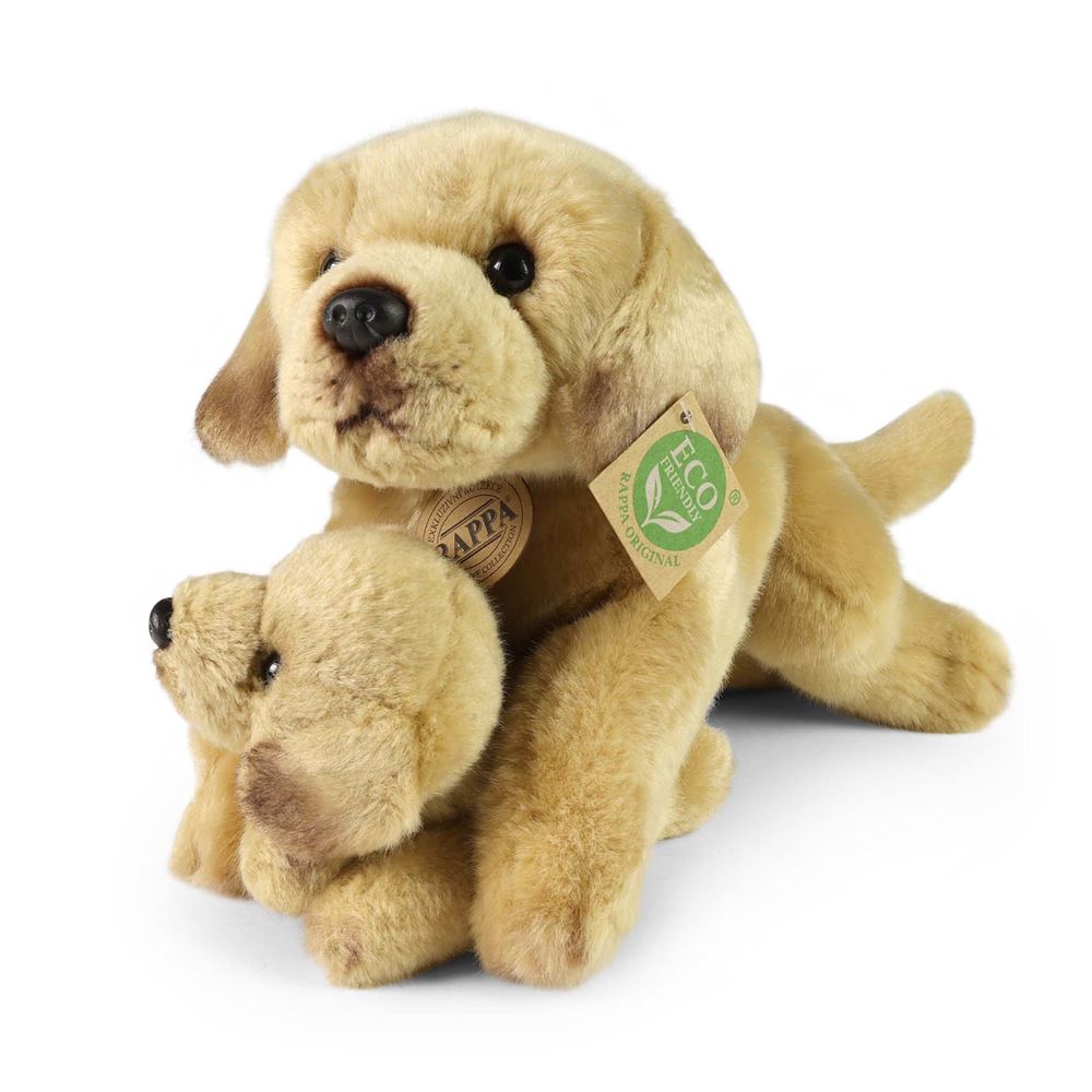 Peluche labrador retriever con cucciolo 31cm e