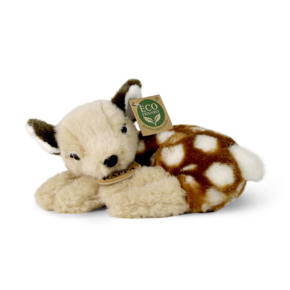 Peluche cervo sdraiato 18 cm eco-friendly