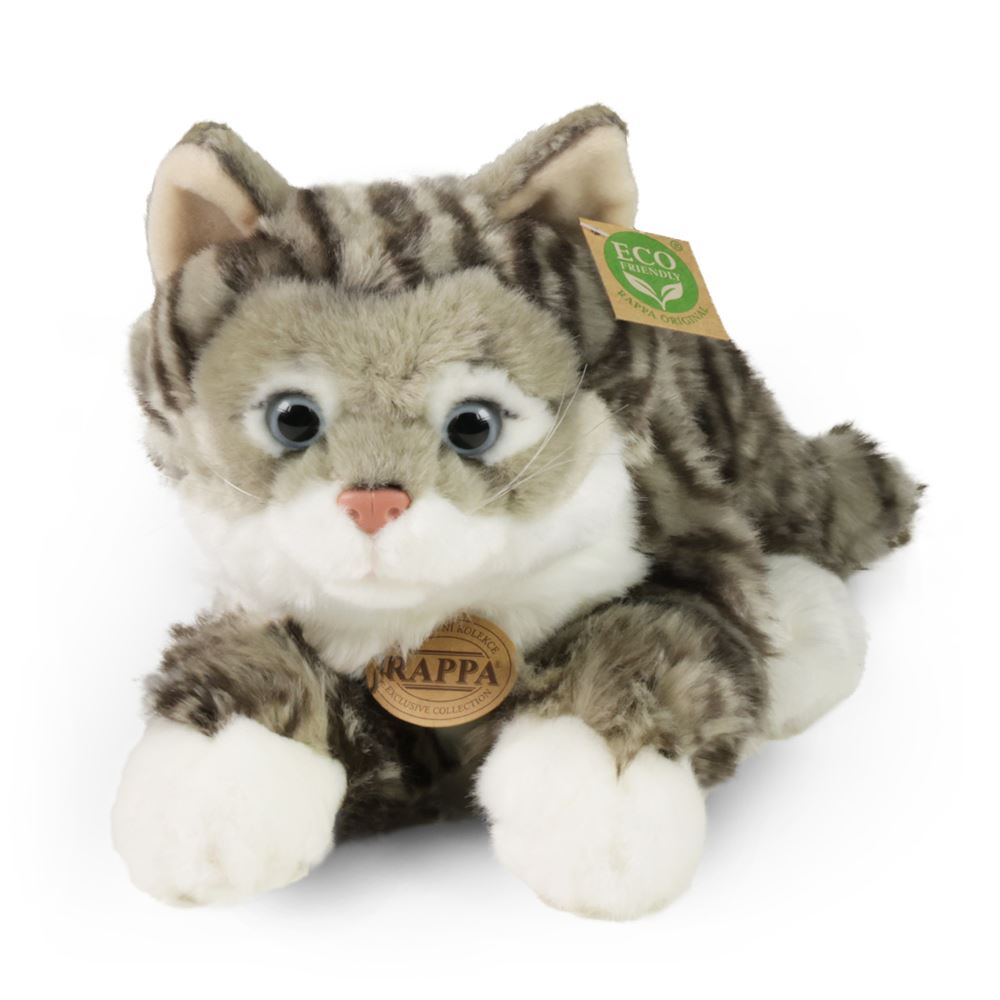 Peluche gatto soriano grigio 40 cm eco-friend