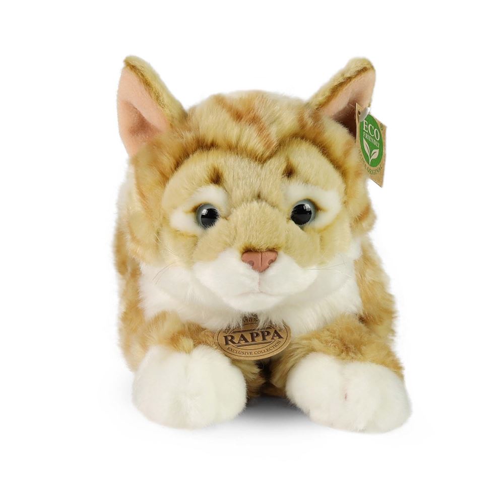 Peluche gatto a strisce rosse 40 cm eco-ven