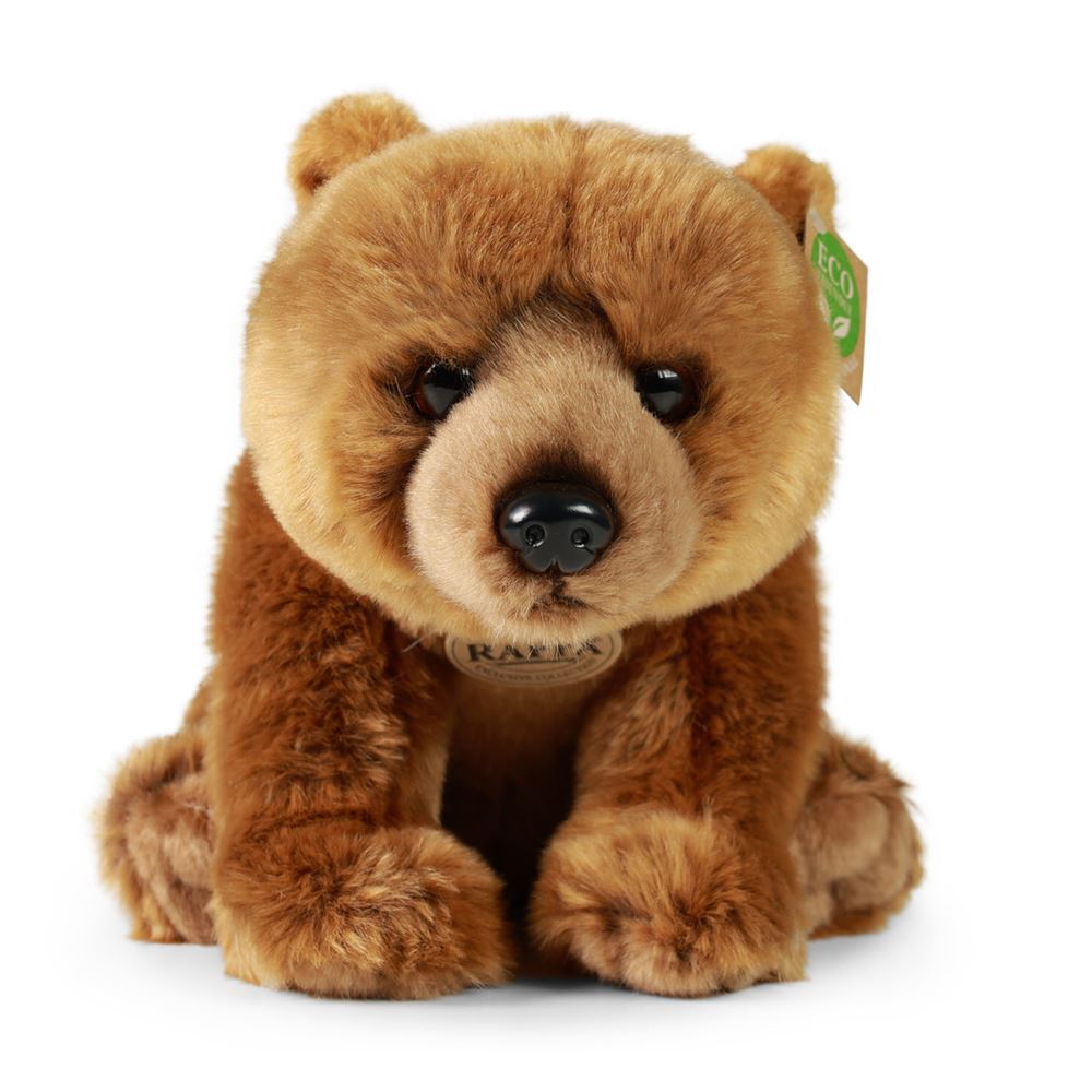 Peluche orso grizzly 30 cm ecologico
