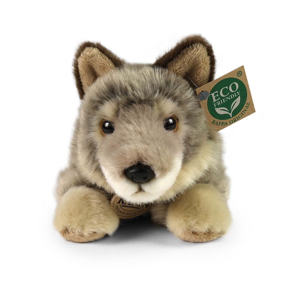 Lupo peluche 23 cm ecologico