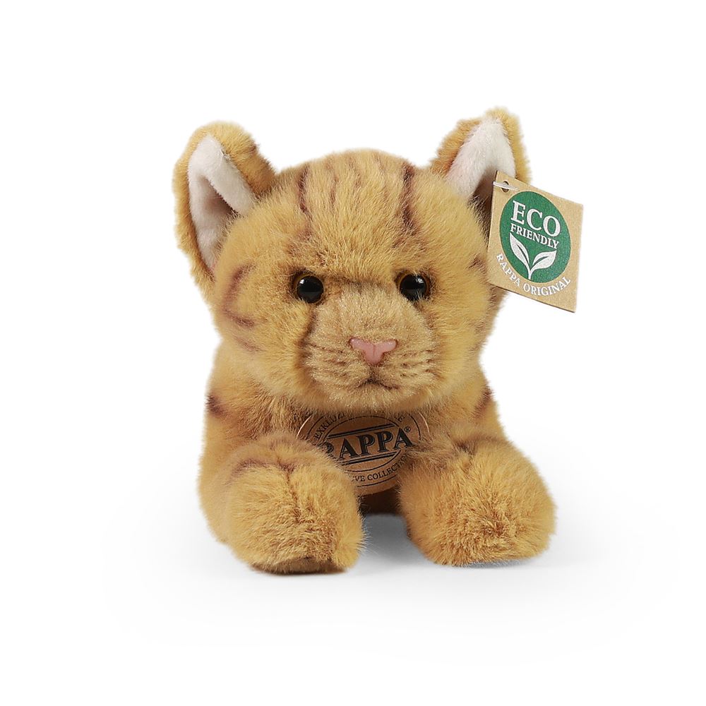 Peluche gatto marrone 20 cm ecologico