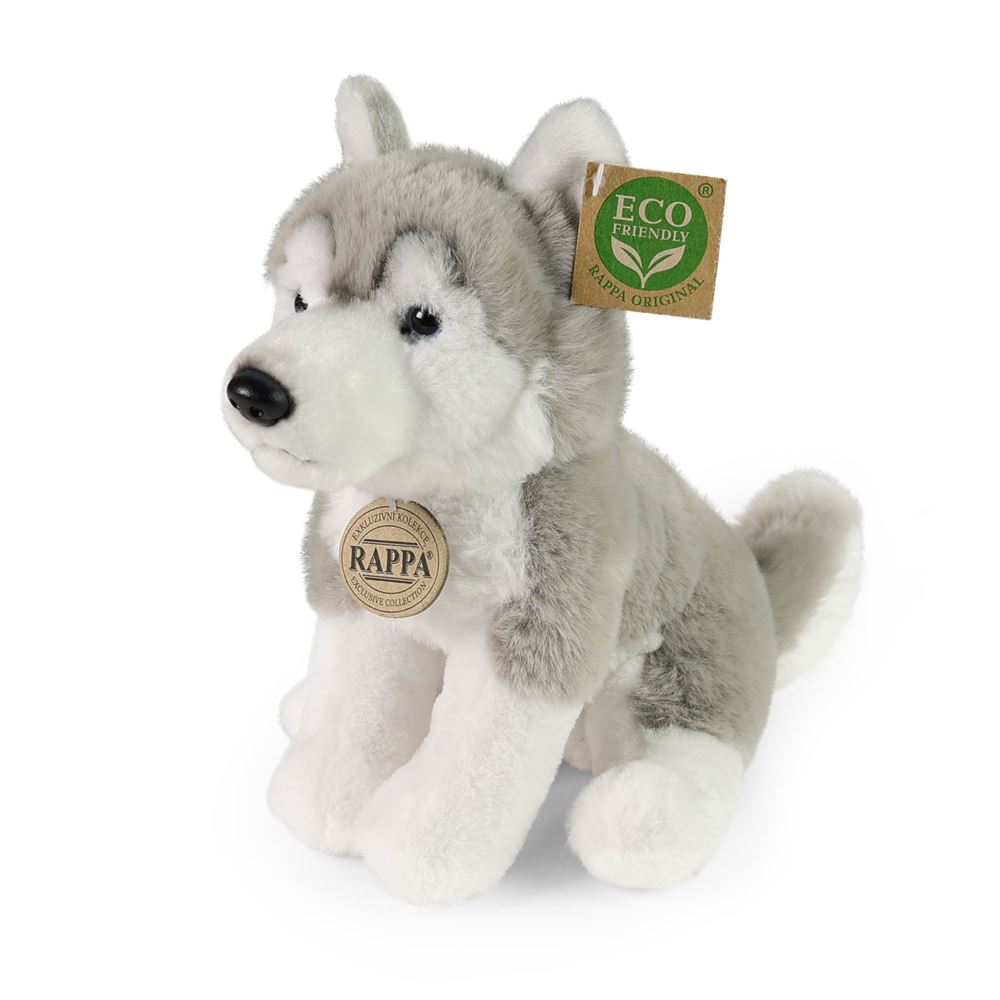 Peluche husky 23 cm eco-friendly morbido