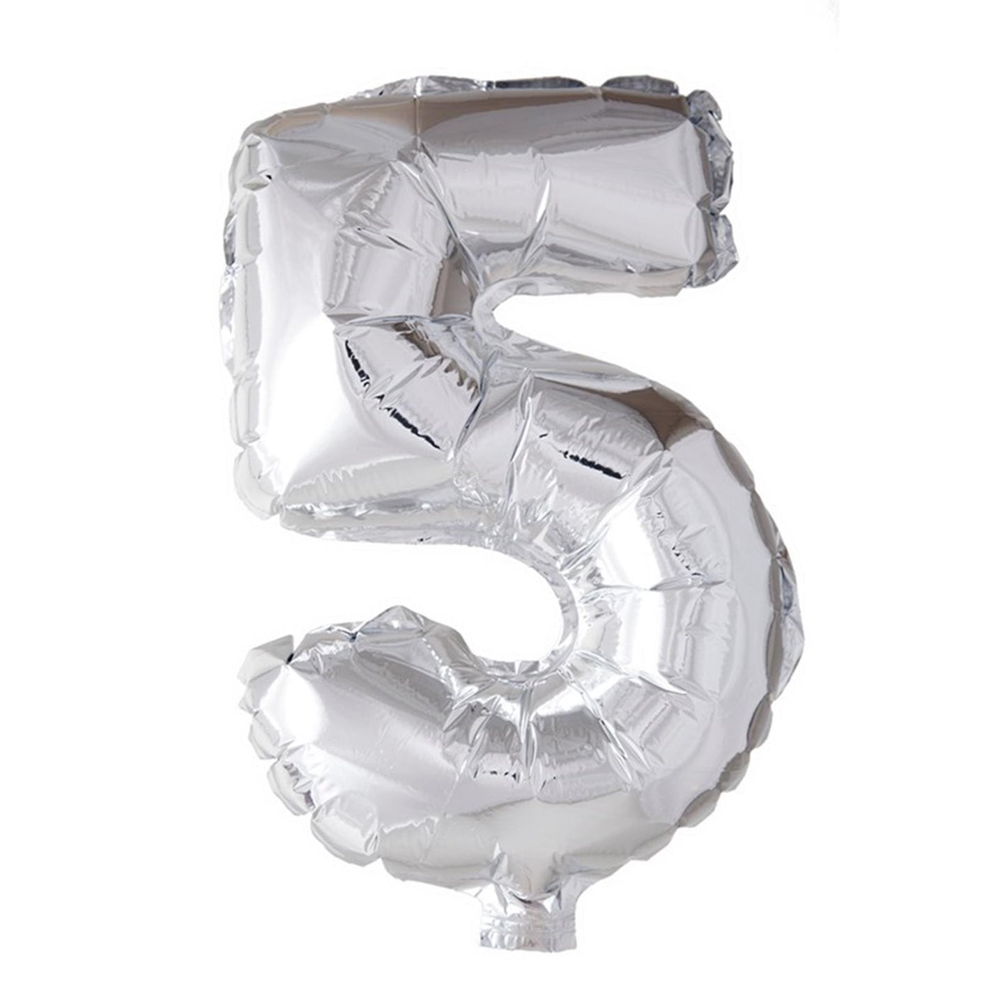 Globos globo foil número '5' plateado 40cm