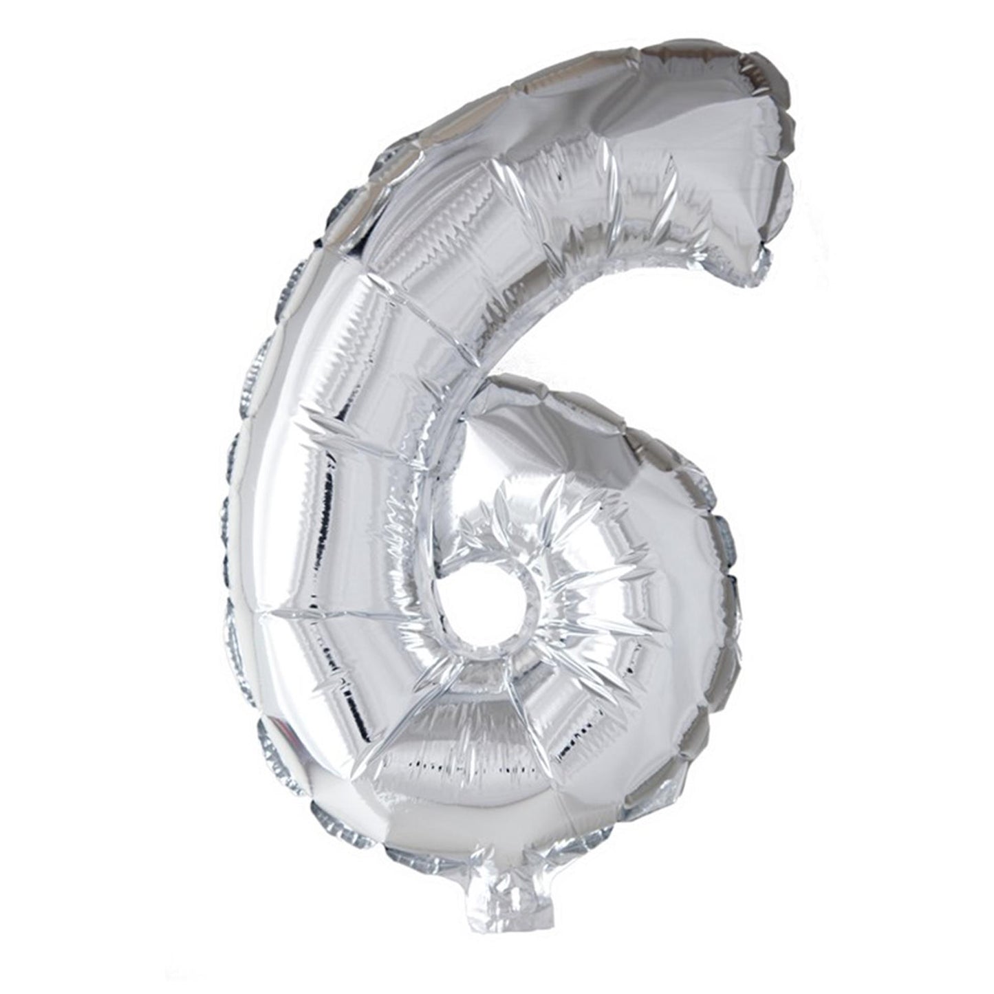 Palloncino foil Globos numero '6' argento 40cm