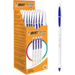 Bolígrafo bic cristal up azul 0,35 mm