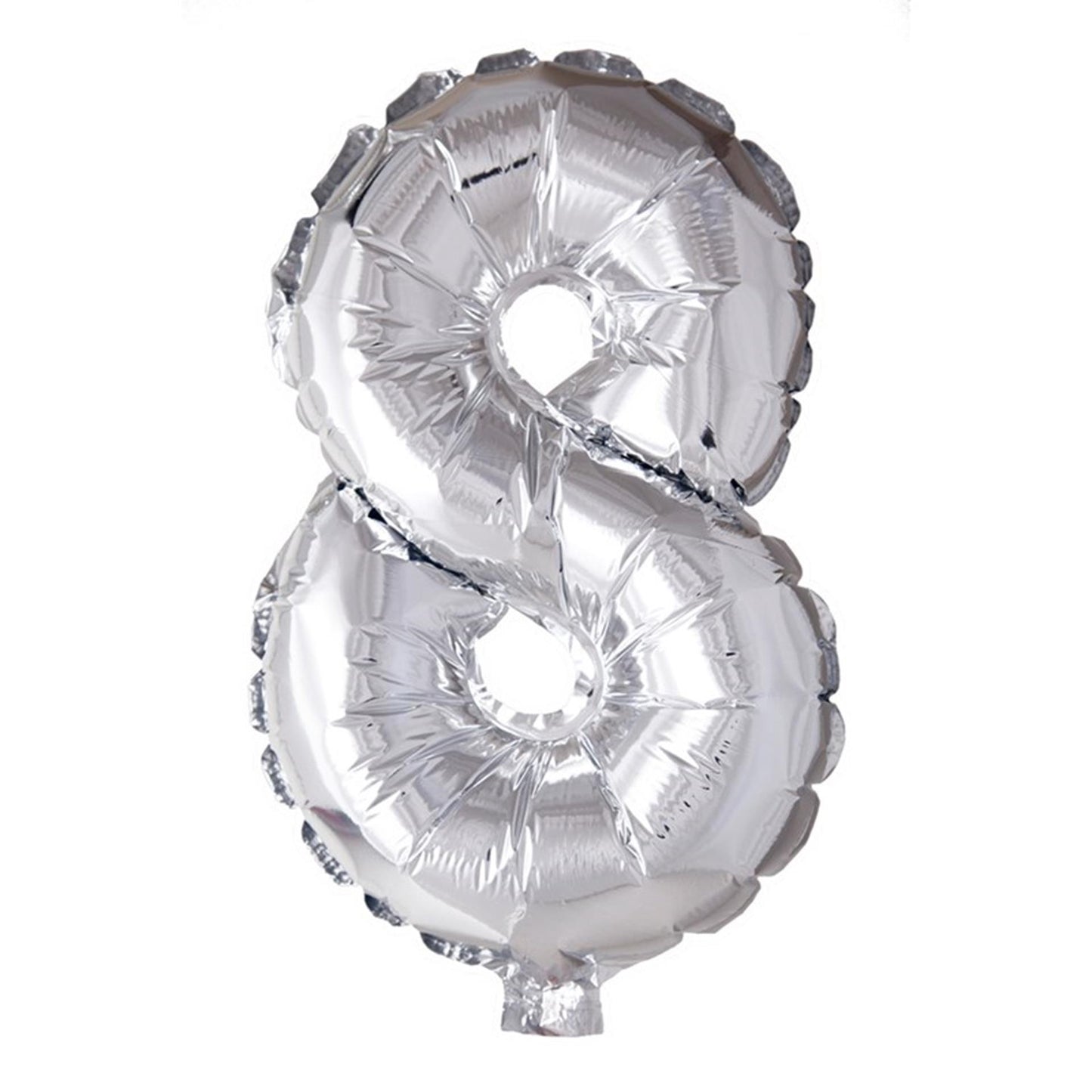 Globos globo foil número '8' plateado 40cm