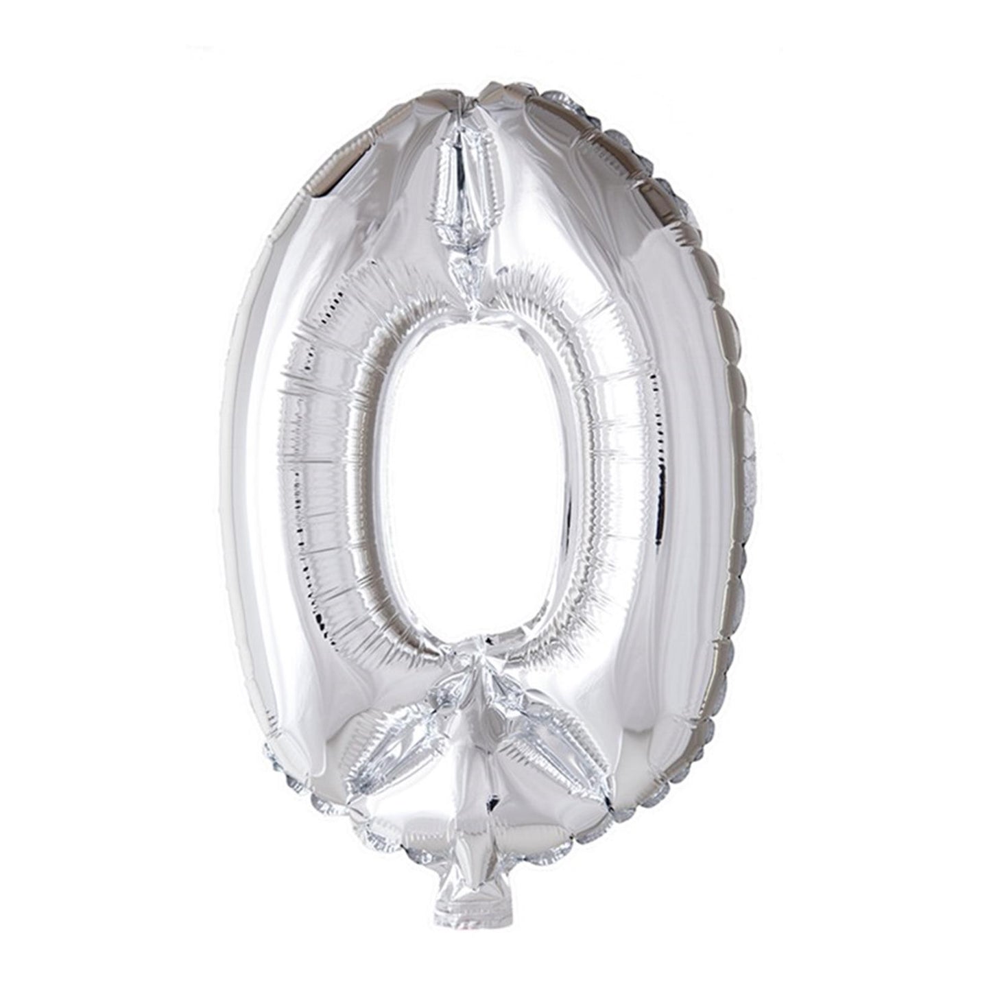 Palloncino foil Globos numero '0' argento 40cm