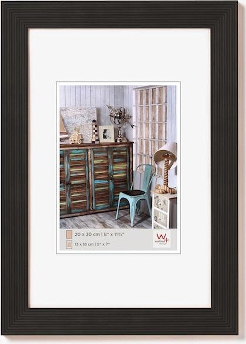 Walther grado - cornice in legno - misura foto 20x30 cm - nero