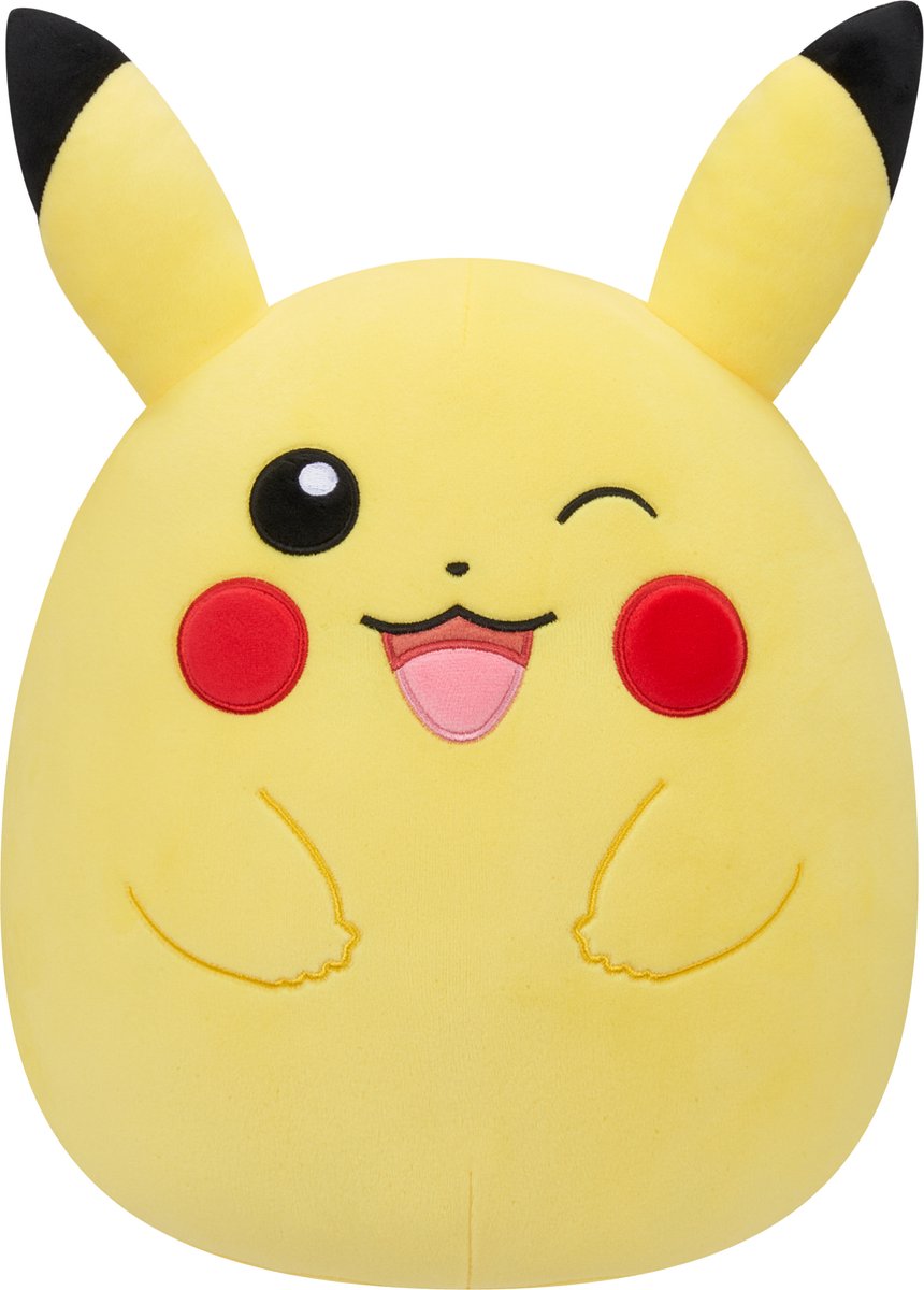 Squishmallows pokémon squishmallow - pikachu guiñando un ojo 25 cm