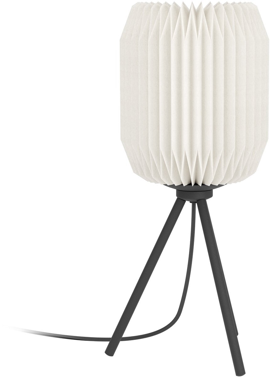 Lampada da tavolo Eglo Belgrave - e27 - 44 cm - bianco e nero - carta