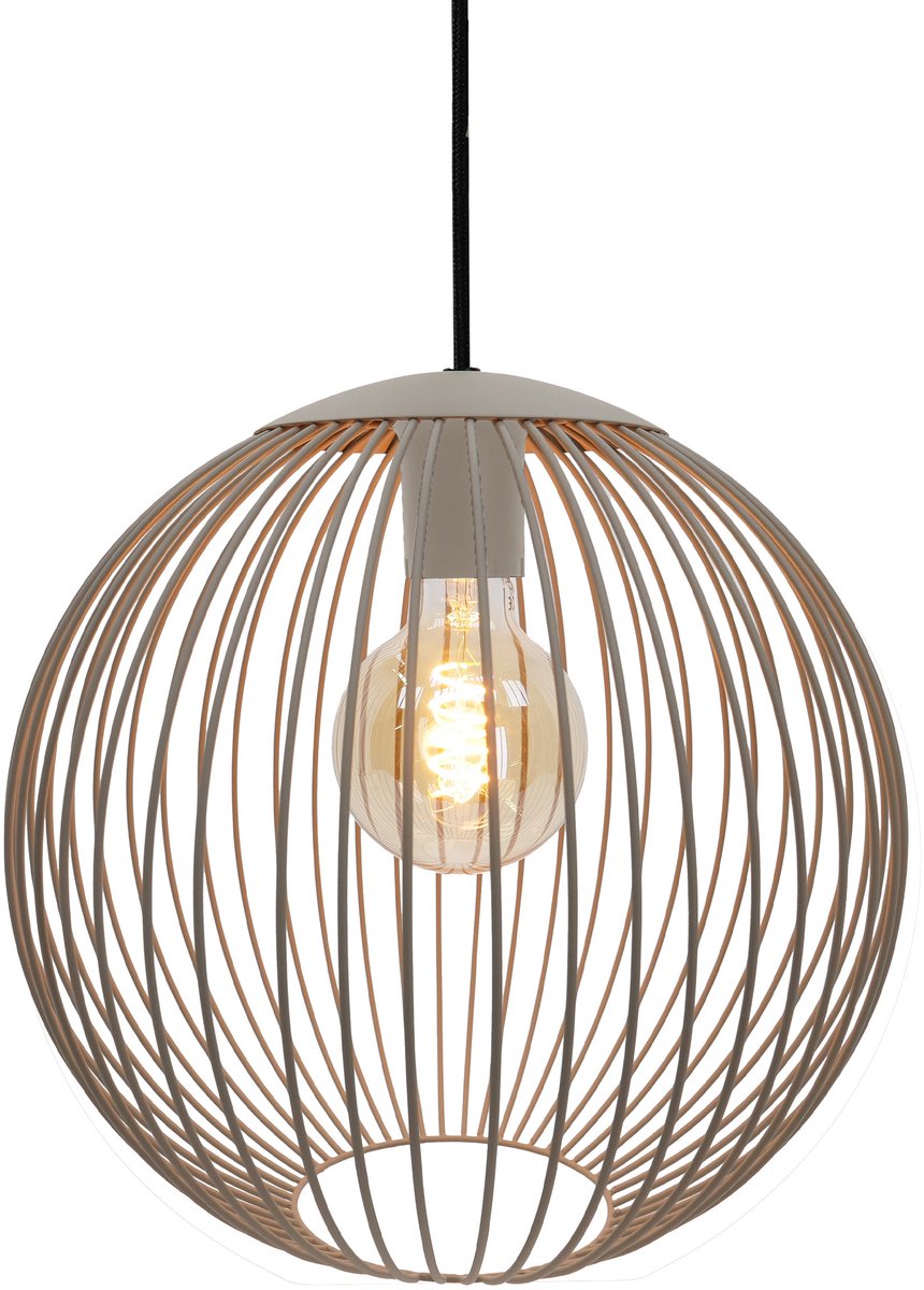 Lampada a sospensione Eglo Lindero - E27 - ø 32 cm - color sabbia beige