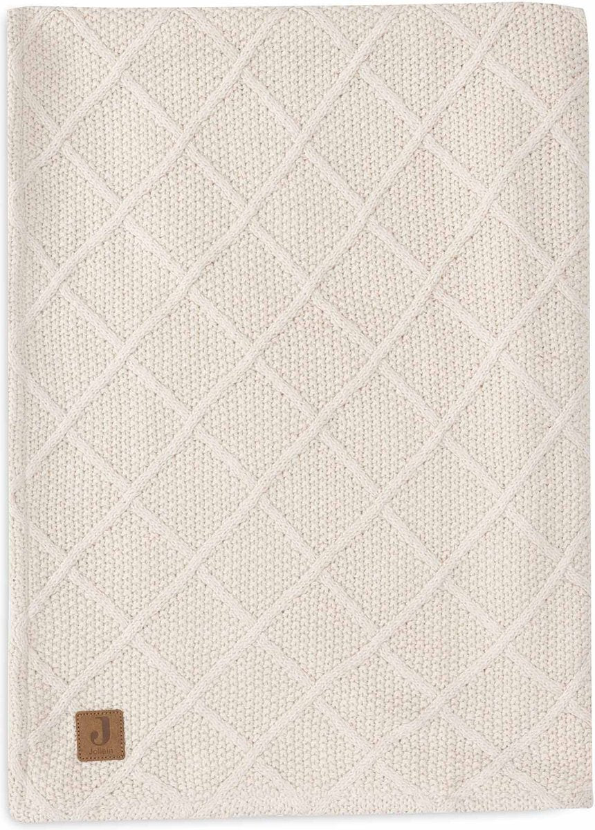 Jollein - coperta per lettino 100x150 cm - coperta per bebè - pile di orsetto di farina d'avena a quadri