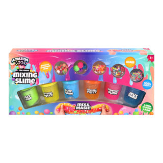 Fantastico set di mix di mega slime da 6 vasetti con accessori | 2 pezzi