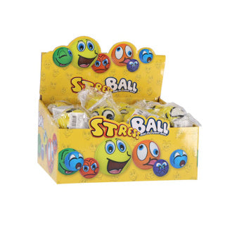 Bola emoji espuma 6,3 cm surtida | 24 piezas