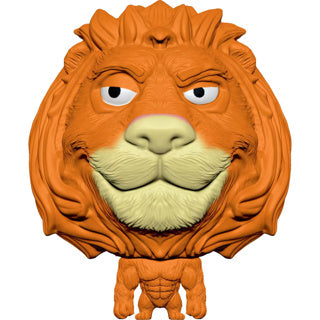 Splats cabeza león naranja 11 cm | 3 piezas