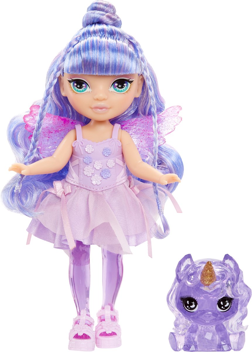 Bambola fata fantasy arcobaleno High Littles - ametista (viola)