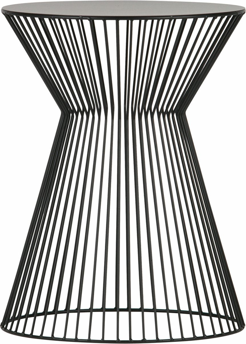 Woood suus bijzettafel - metaal - zwart - 46x ø35
