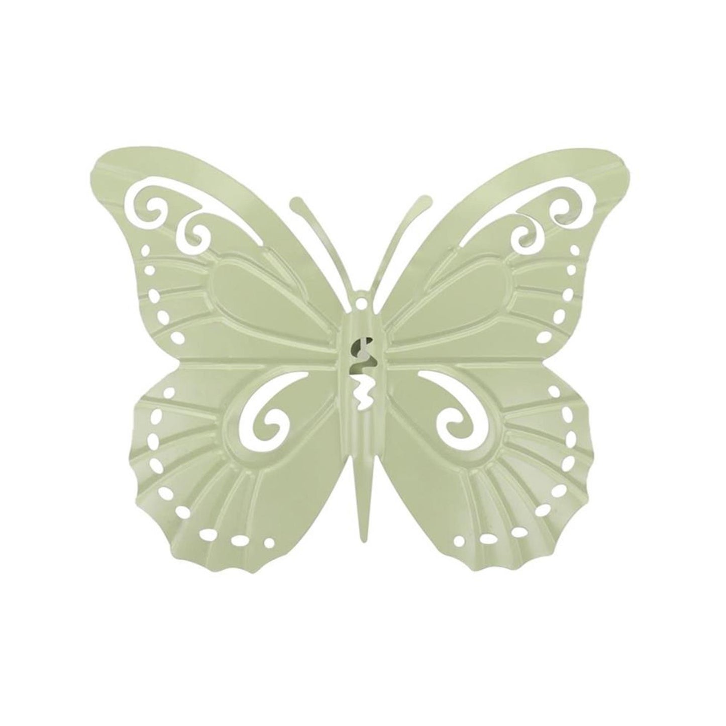 Hbx decorazione da parete naturale vivente farfalla madame 36xh28cm oliva