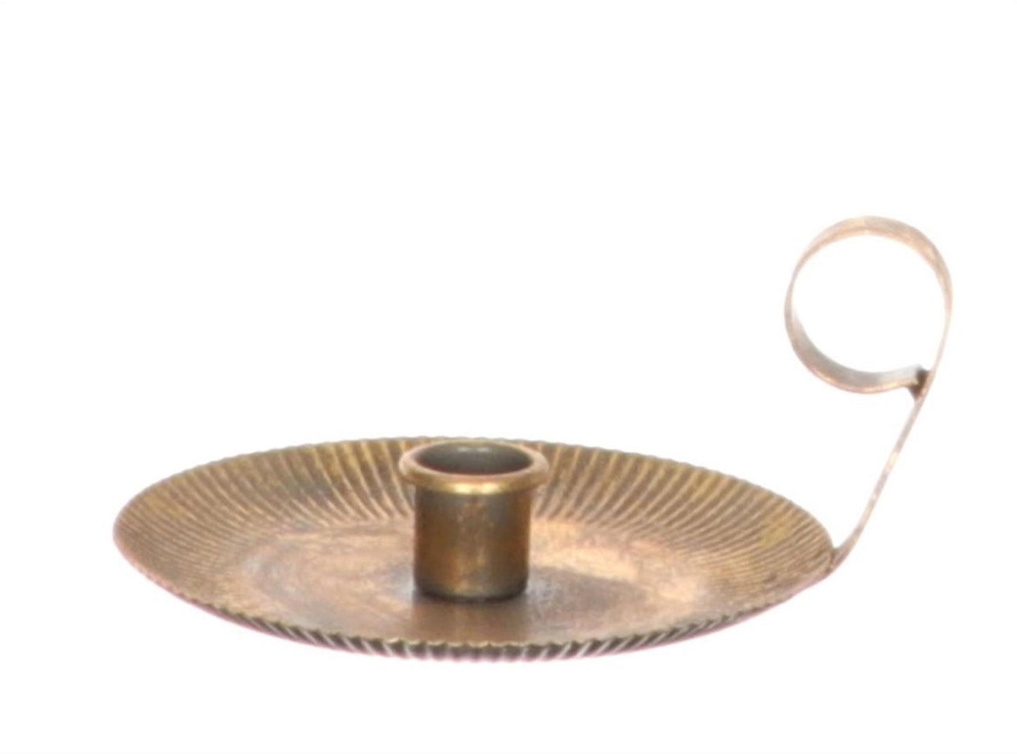 Hbx natural living candelabro metal dorado ø19,5xh9cm