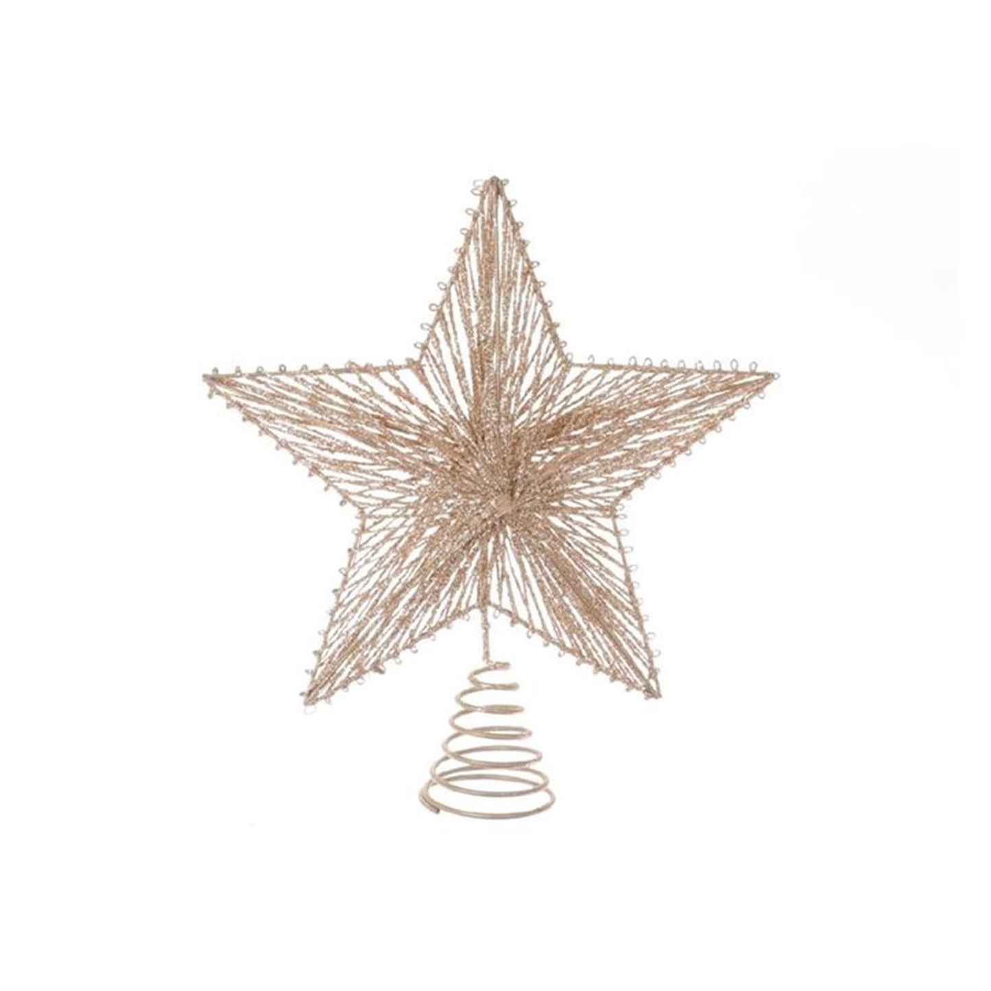 HBx natural living pico estrella espiral brillo 20xh23cm oro
