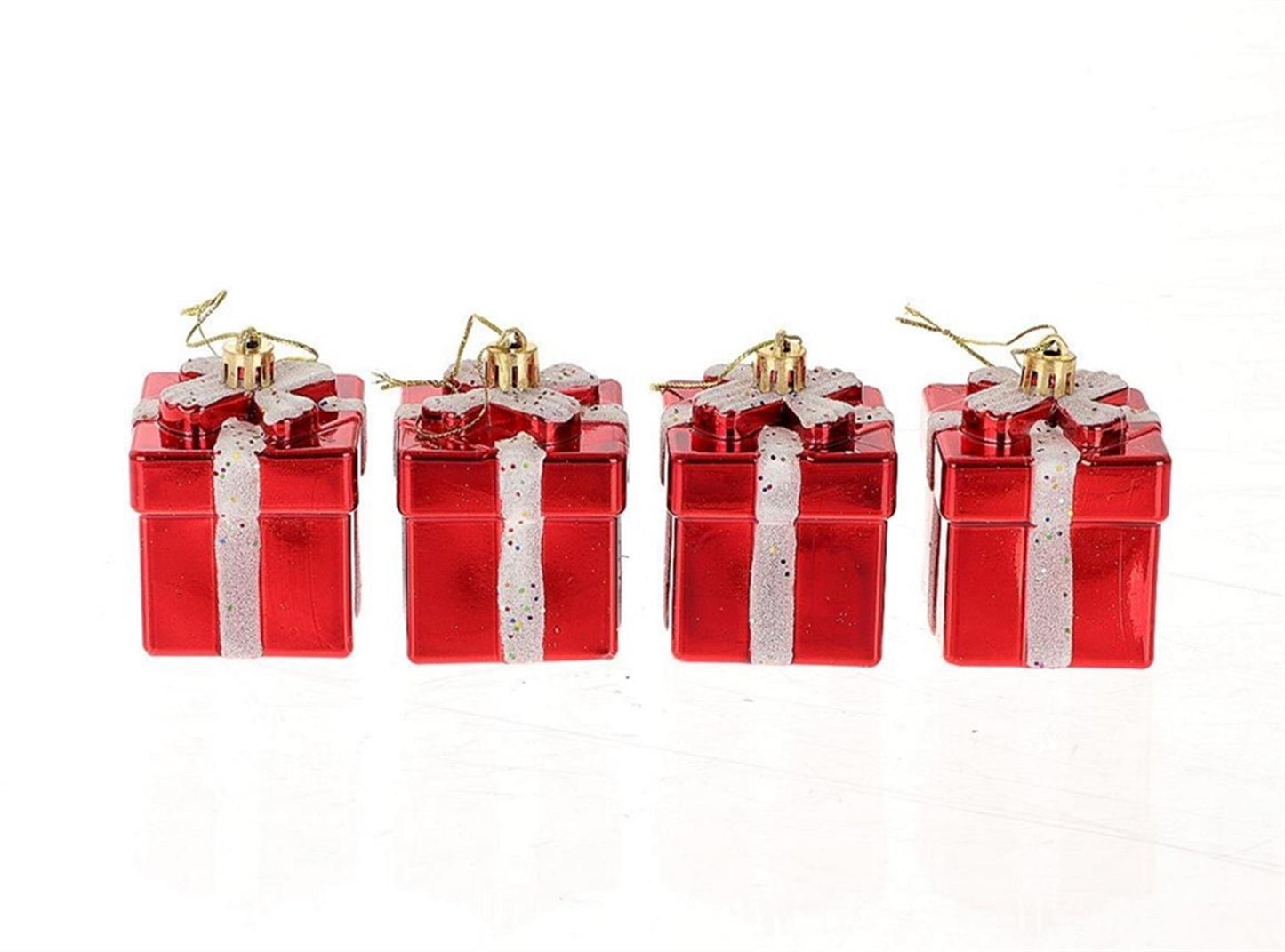 HBx natural living decoración colgante set de regalo de 4 piezas rojo