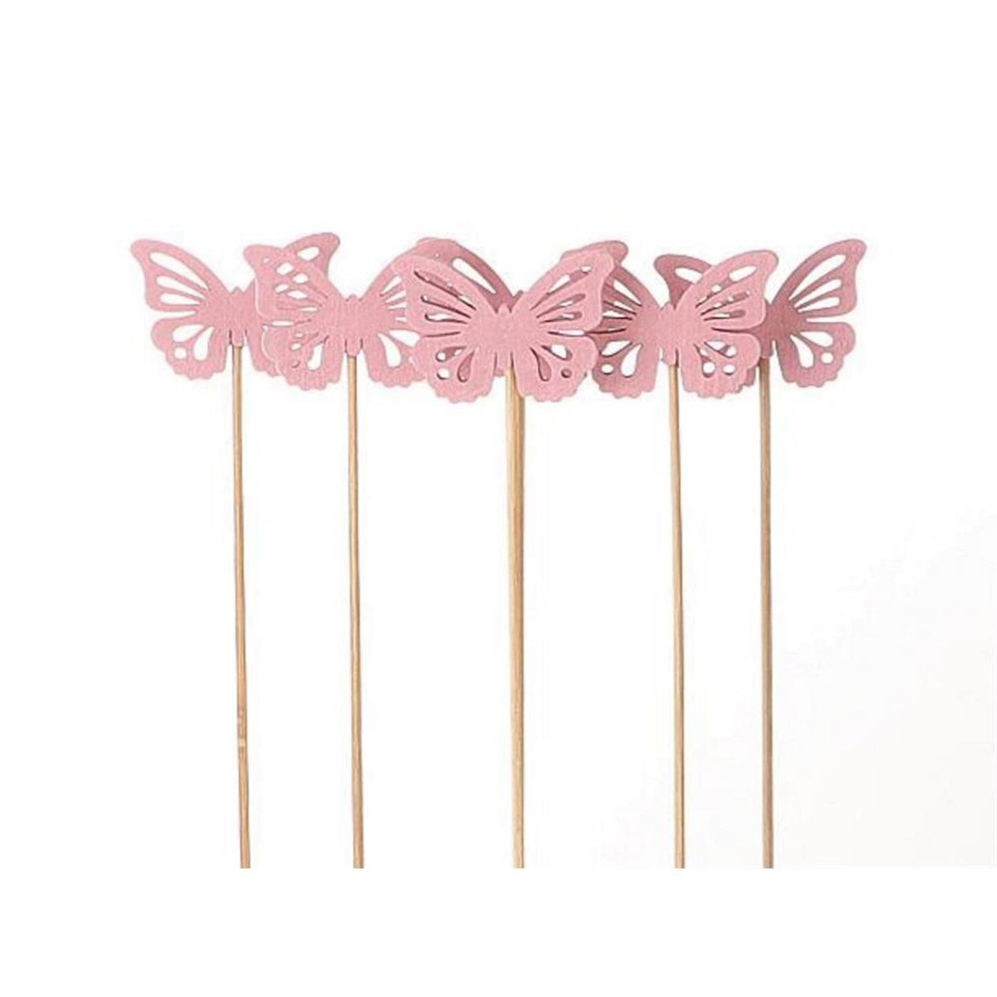 HBx plug per piante viventi naturali farfalla 6 pezzi 50 cm rosa