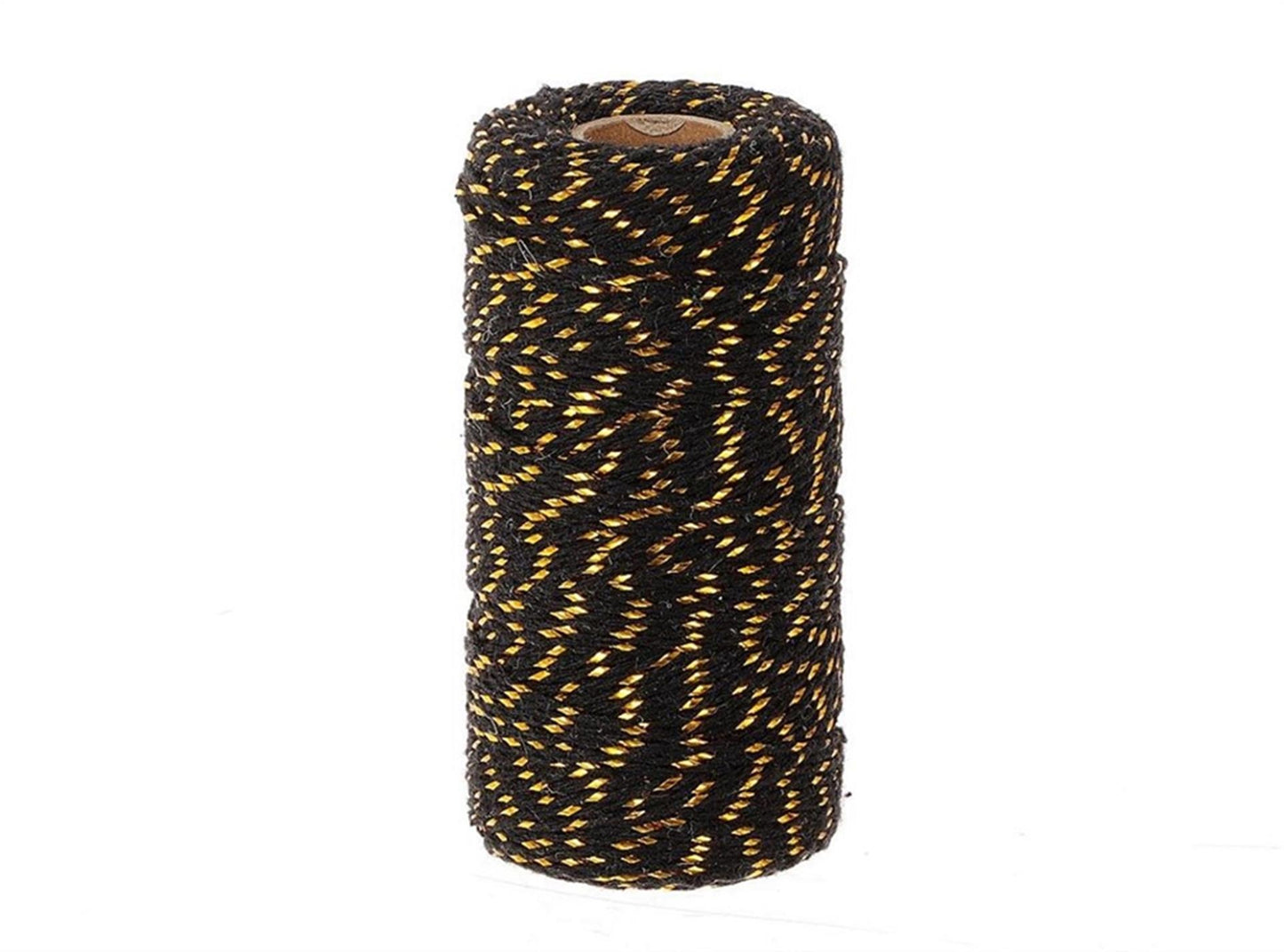 HBx natural living cuerda algodón en carrete 100m negro oro