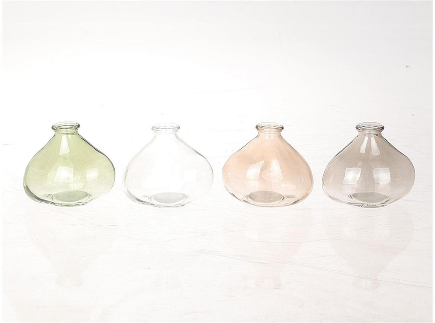 Vaso Hbx natural living in vetro 11,5x7,5x9,5cm colori pastello