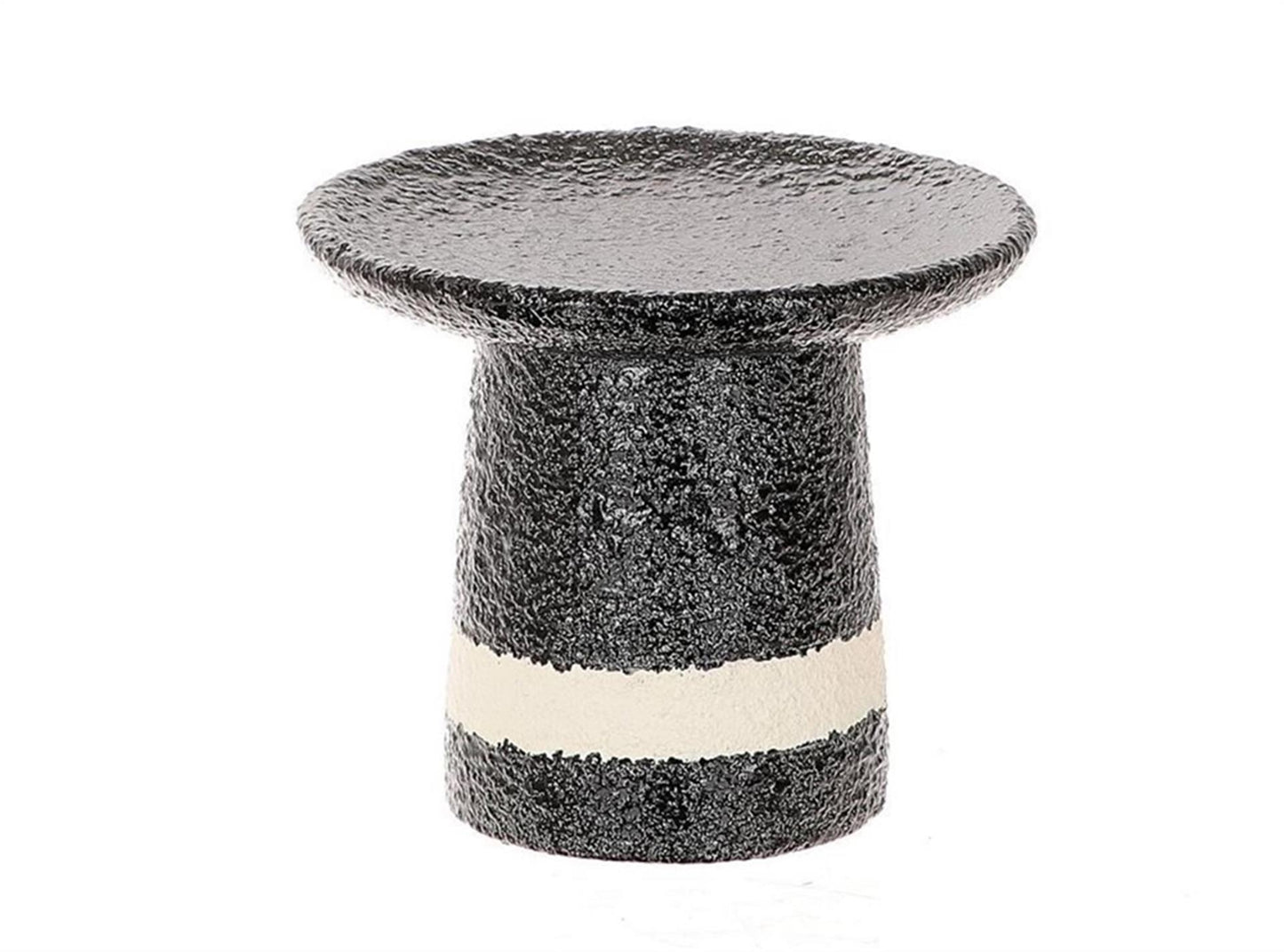 Hbx natural living kandelaar bindydia 12x10,5cm aardewerk zwart