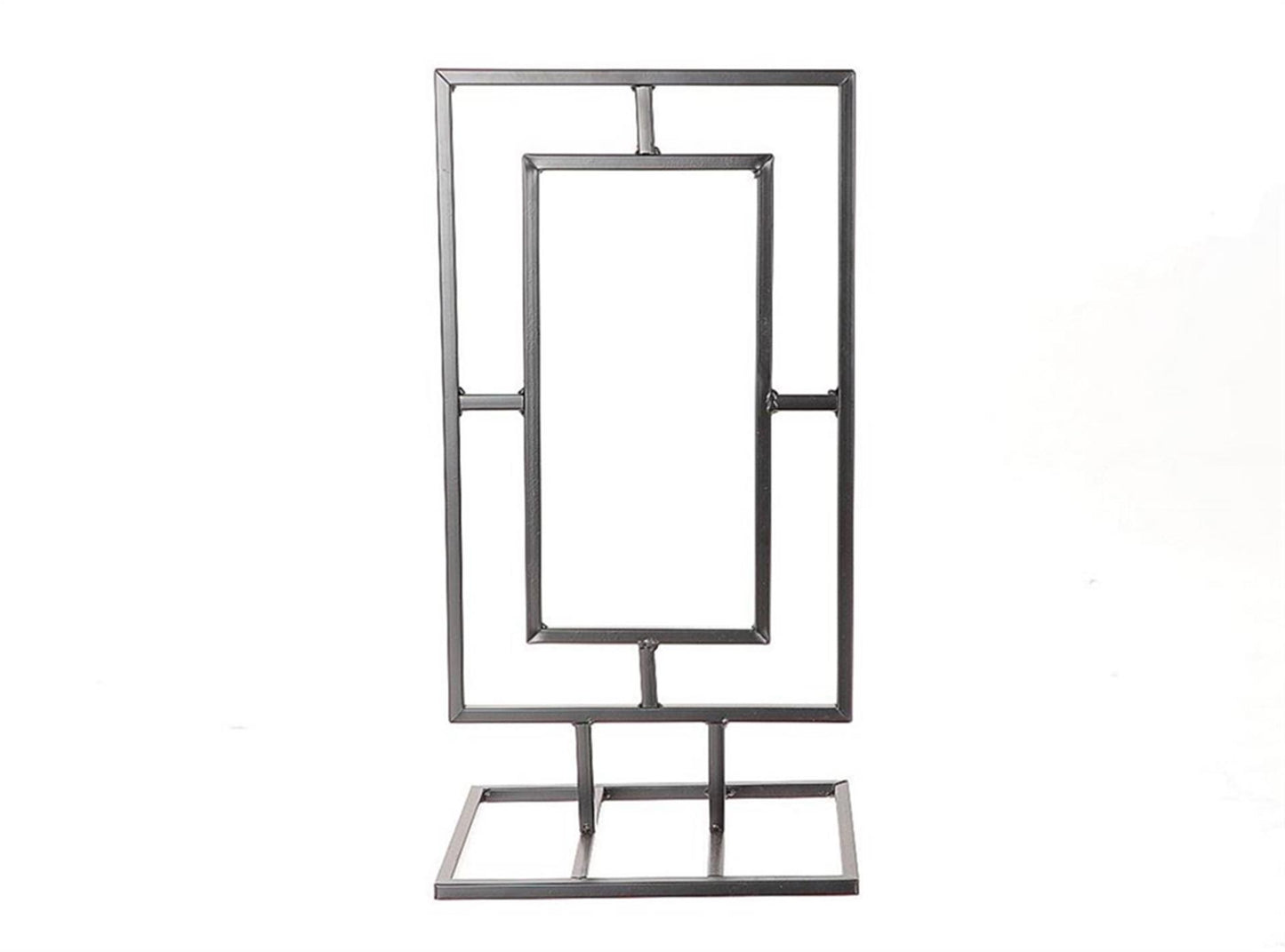 HBx marco natural natural doppio de metal rectangular