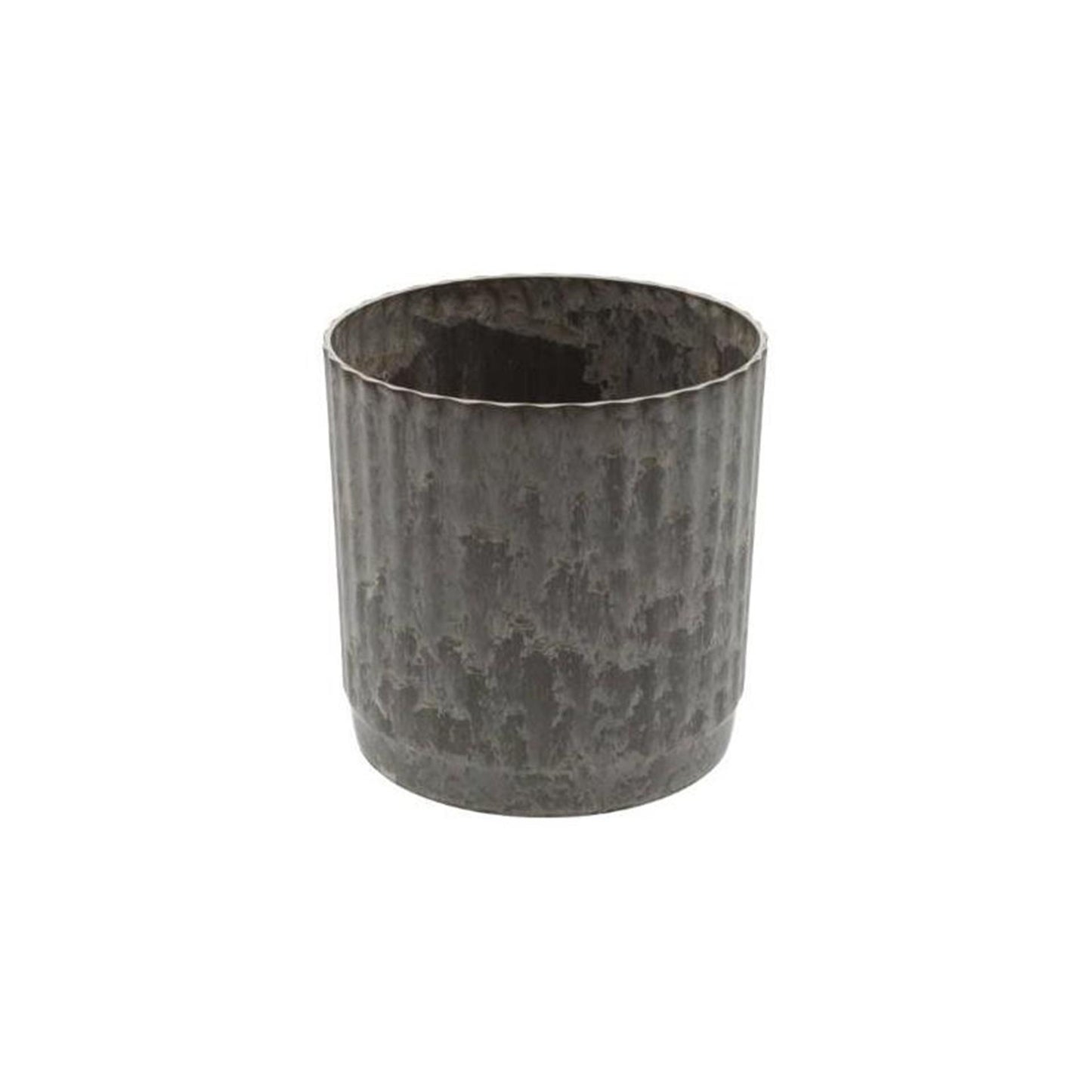 Hbx natural living bloempot melamine ribble dia17x18cm bruin