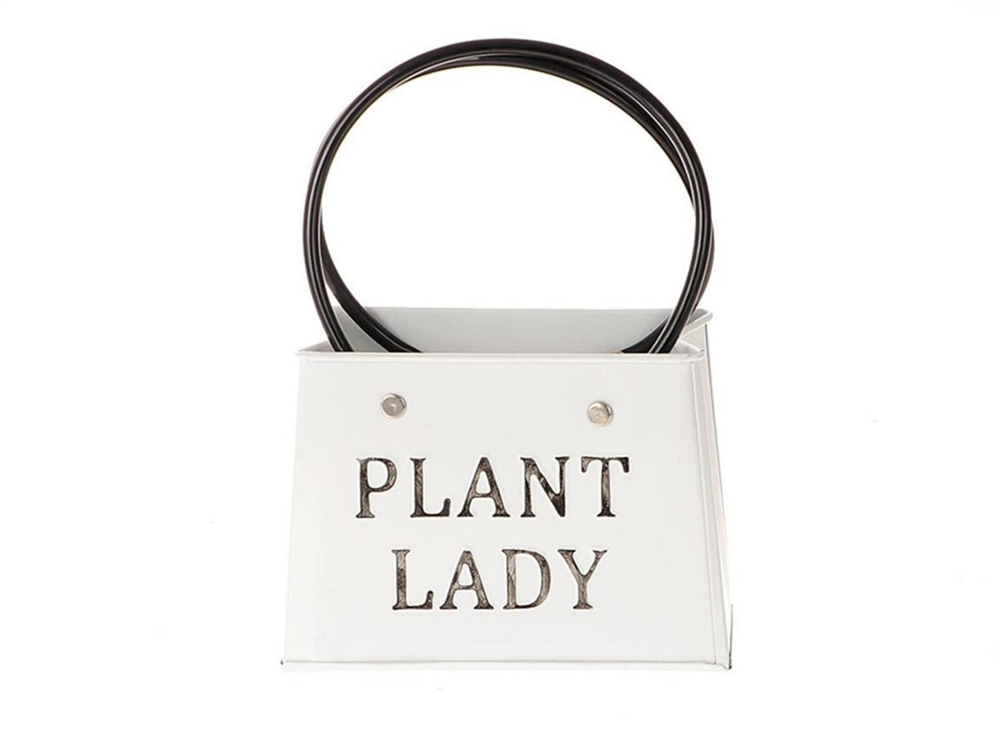 Hbx natural living hbx living planter plant lady metaal 13x14,5x11,5cm wit