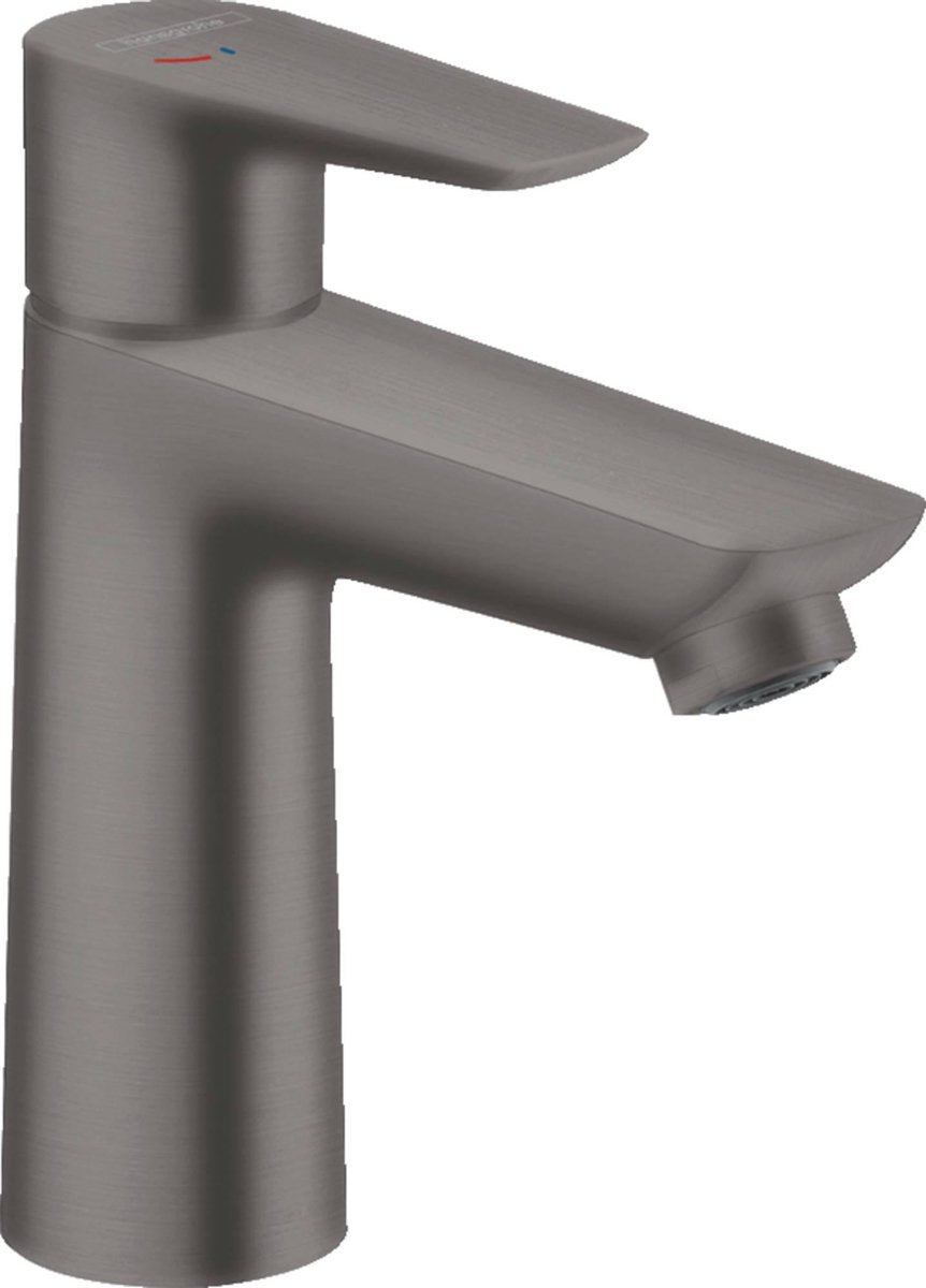 Hansgrohe talis e - wastafelmengkraan - ééngreeps bediening - coolstart energiebesparend - zonder waste - 110mm maat - brushed black chrome