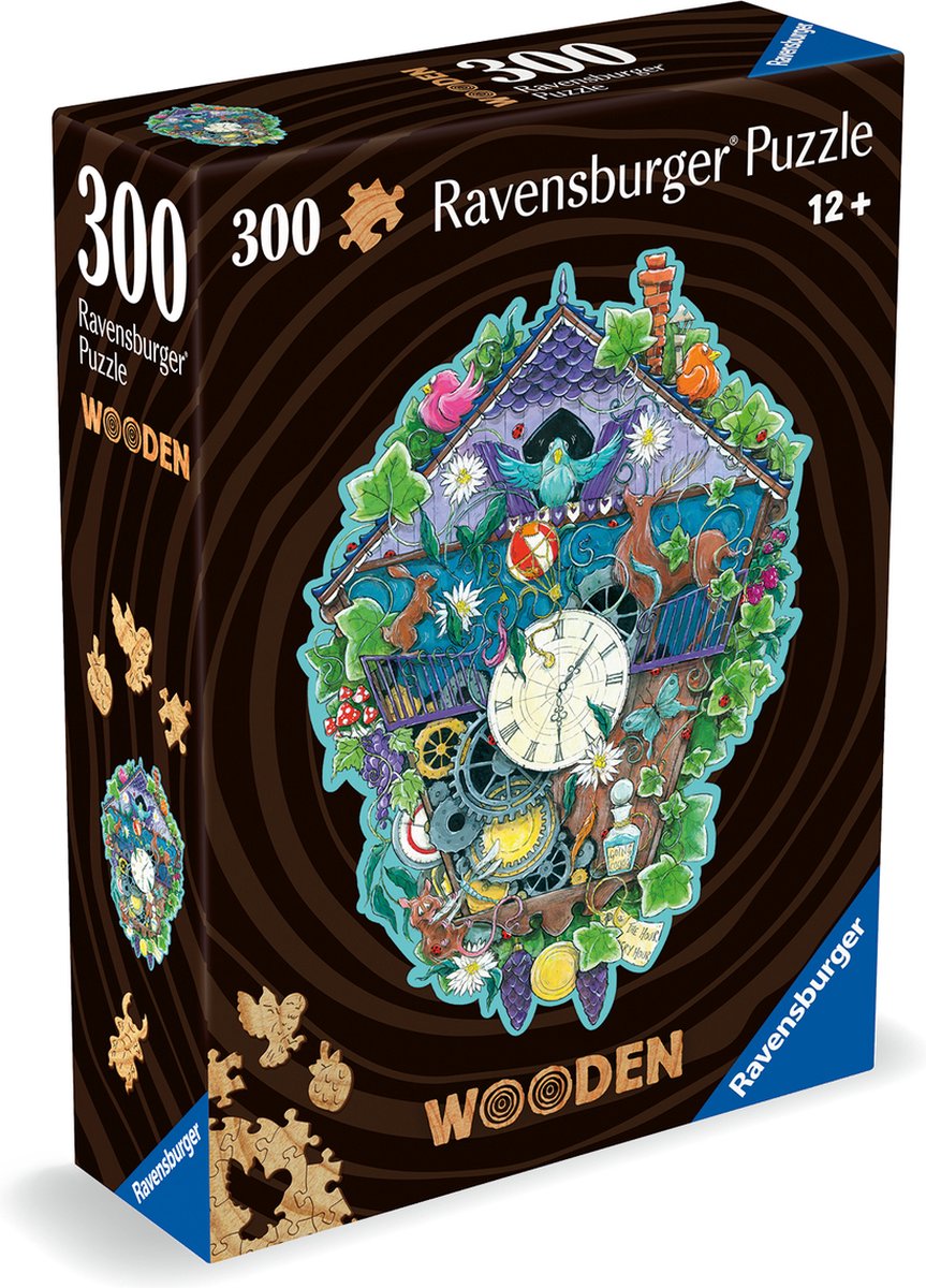 Reloj de rompecabezas de madera Ravensburger Cuckoo Cuckoo, 300º.