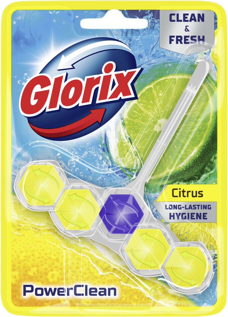 Glorix bloque sanitario power clean limón -